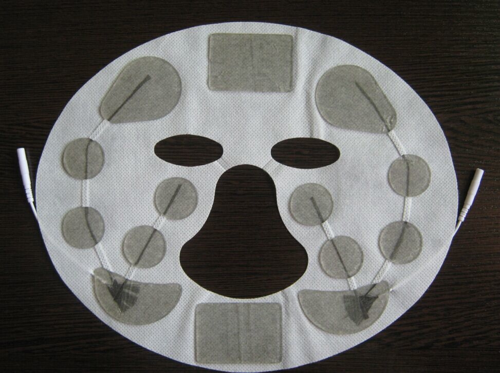 Reusable Adhesive Massage Pad, White Eyes-care beauty mask Use, 23*18cm Facial Electrode