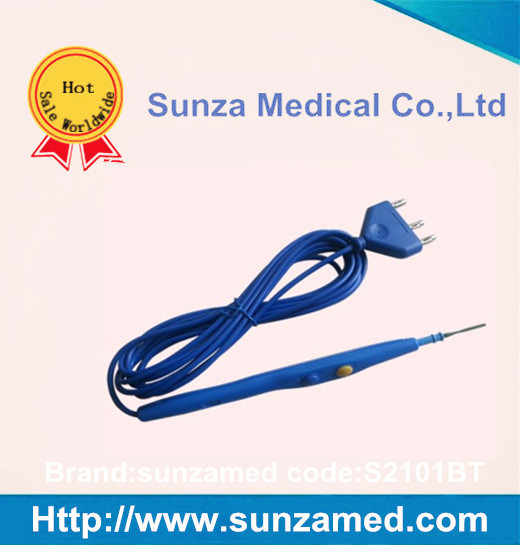 Hand control electrosurgical Pencil with 70mm Teflon  Blade Sunzamed specail hand control pencil S2101BT