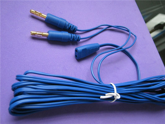 Bahan PVC kabel penghubung bipolar dengan steker terpisah 3,5, harga murah dan kualitas tinggi, warna biru